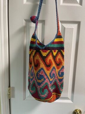 Altiplano handwoven cotton wayuu-type bag from Guatemala